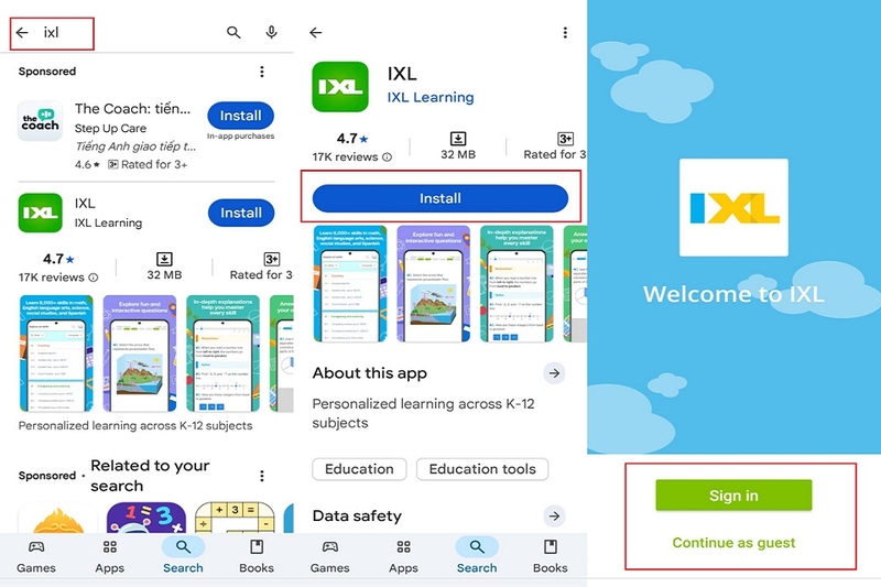 Cho thiết bị Android