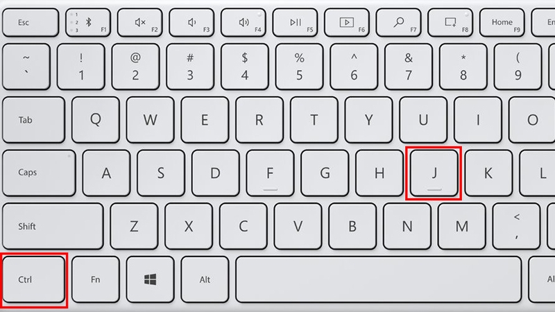 Nhấn tổ hợp phím Ctrl + J