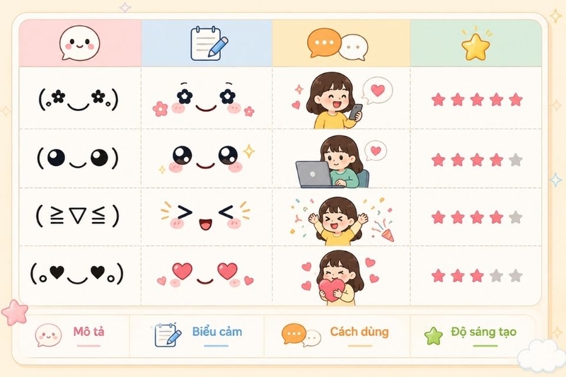kaomoji dễ thương (ảnh 2)
