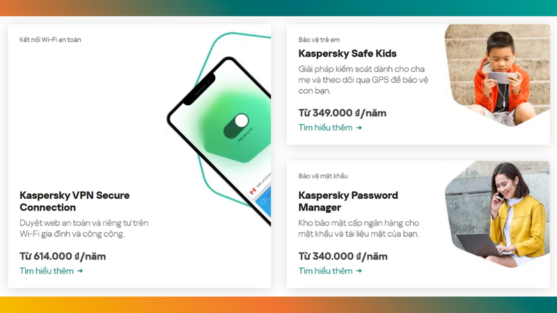 Kaspersky còn có nhiều giải pháp chuyên biệt khác nhau
