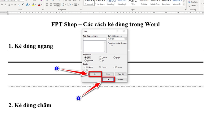 Cách kẻ dòng trong Word - 04