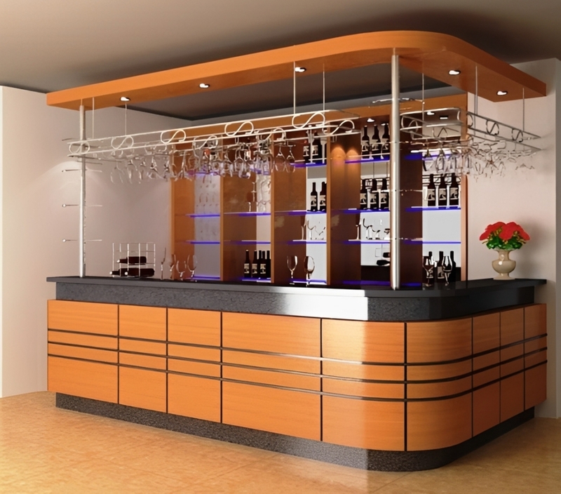 kệ treo ly quầy bar inox h&igrave;nh 5