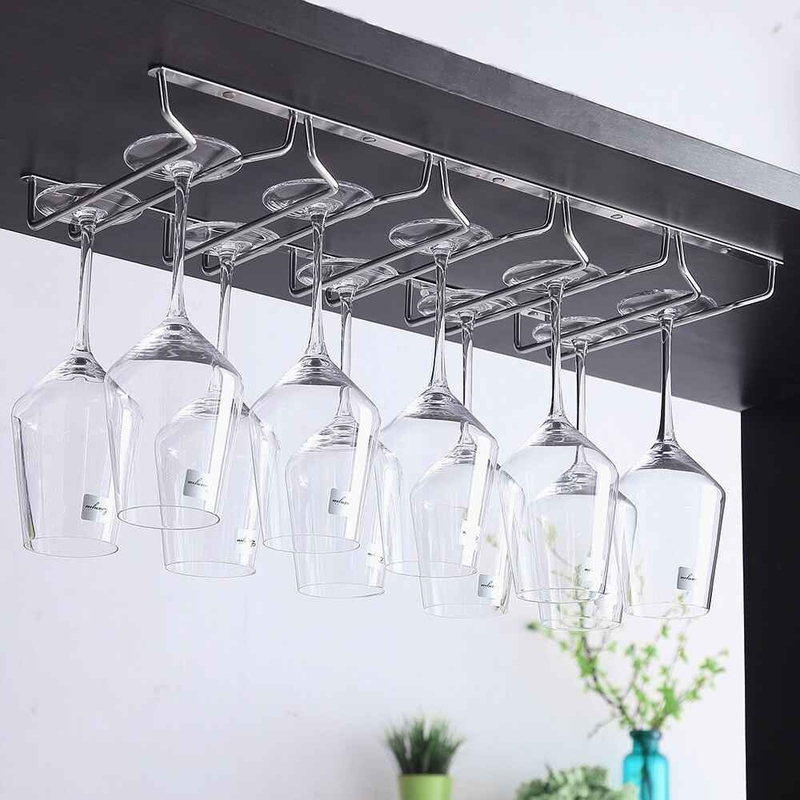 kệ treo ly quầy bar inox h&igrave;nh 7