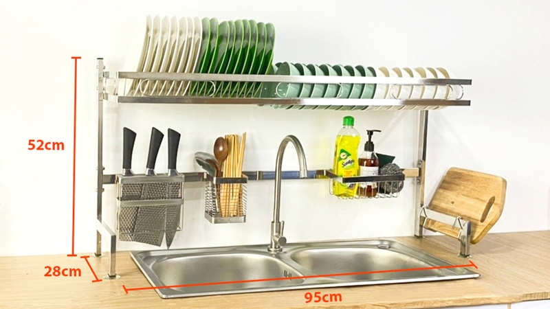 Tính toán kỹ kích thước bồn rửa trước khi mua kệ