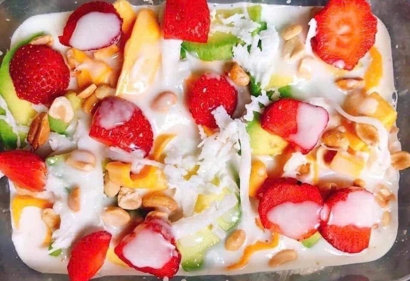 kem chuối dâu tây ảnh 5