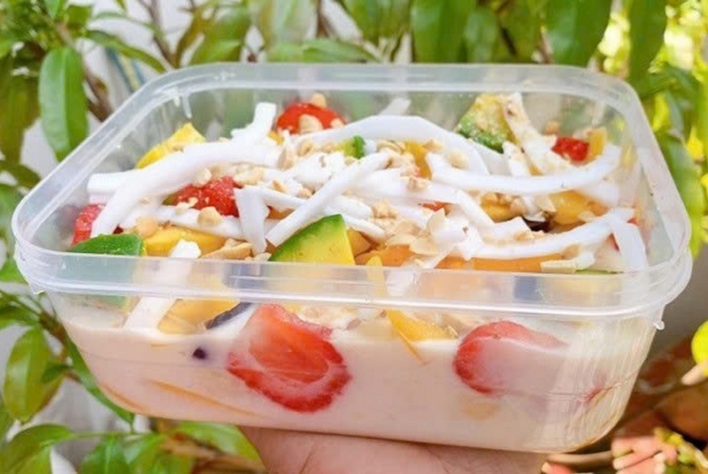 kem chuối dâu tây ảnh 7