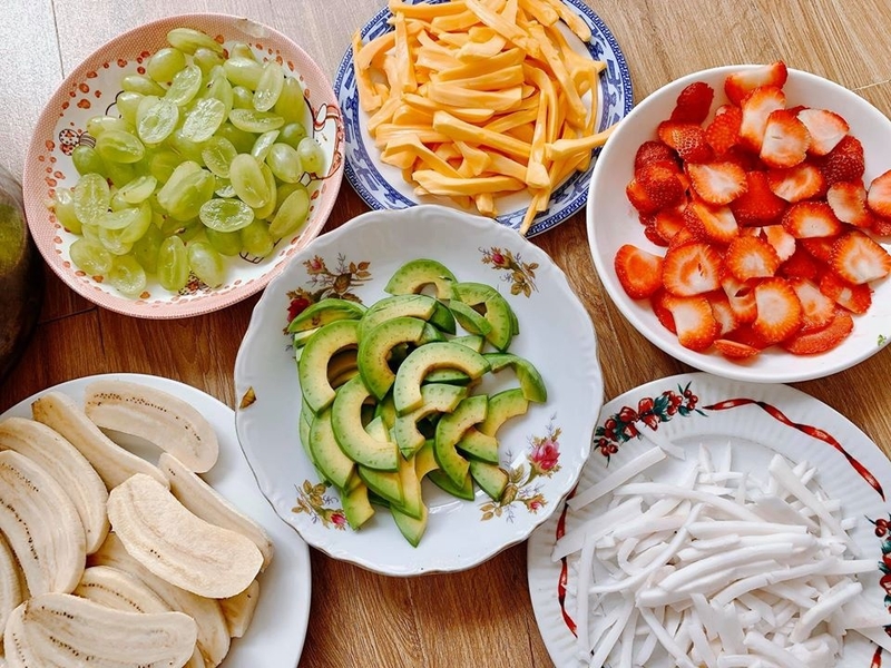 kem chuối trái cây 3