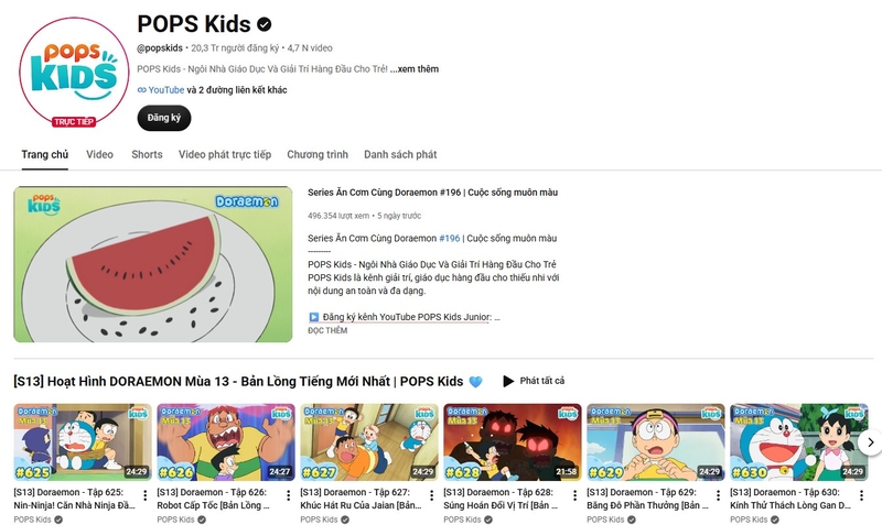 kênh YouTube cho trẻ em 7