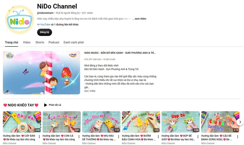 kênh YouTube cho trẻ em 18