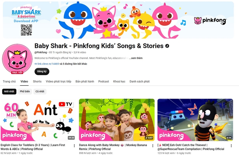 kênh YouTube cho trẻ em 6