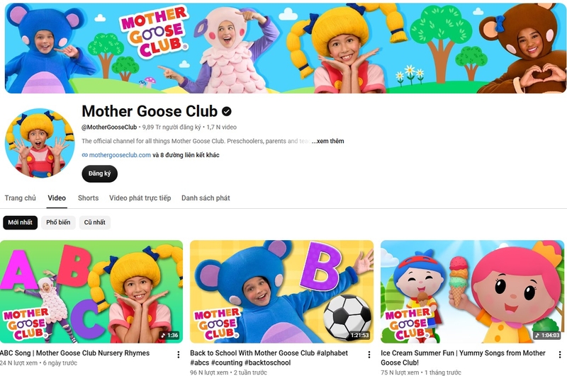 kênh YouTube cho trẻ em 9