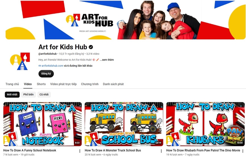 kênh YouTube cho trẻ em 1