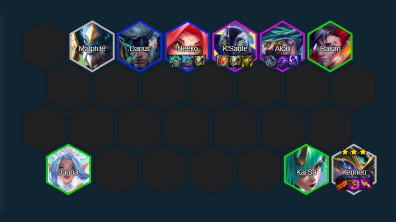 Các tướng trong đội hình