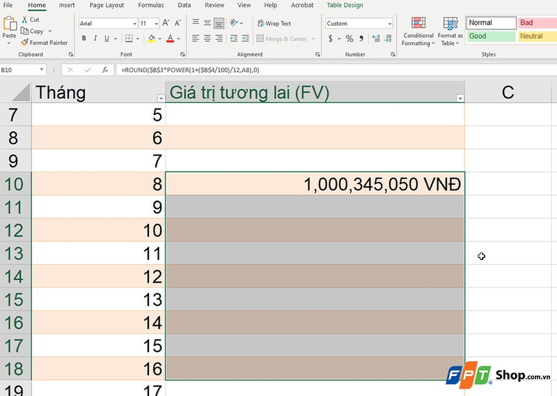 Cách kéo công thức trong Excel - 05