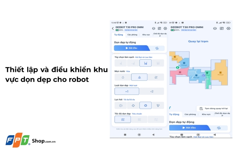 Thiết lập và điều khiển robot