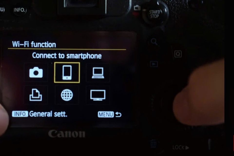 Màn hình Wifi Function sẽ hiện ra với các tùy chọn kết nối