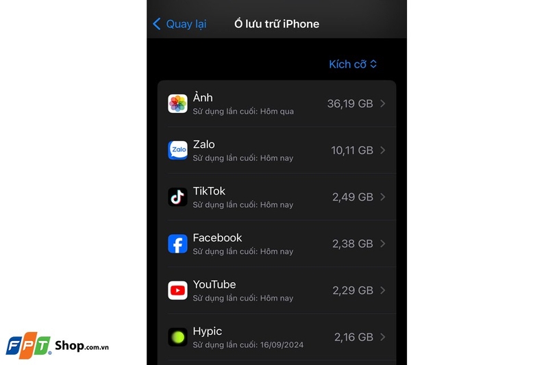 Bộ nhớ khả dụng trên iPhone là gì hình 7