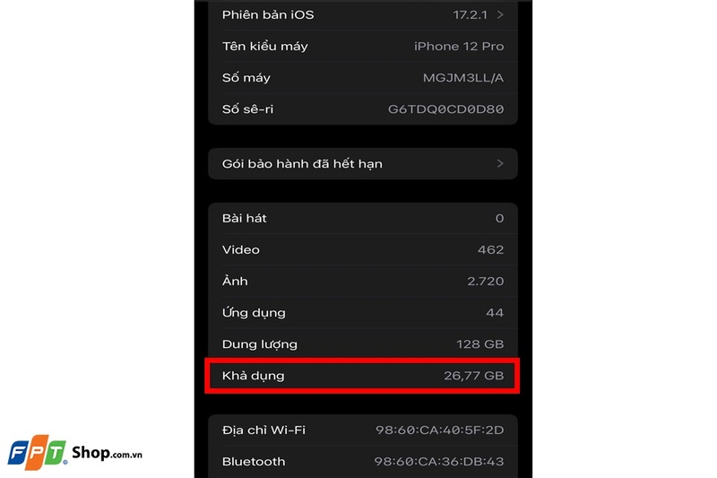 Bộ nhớ khả dụng trên iPhone là gì hình 4