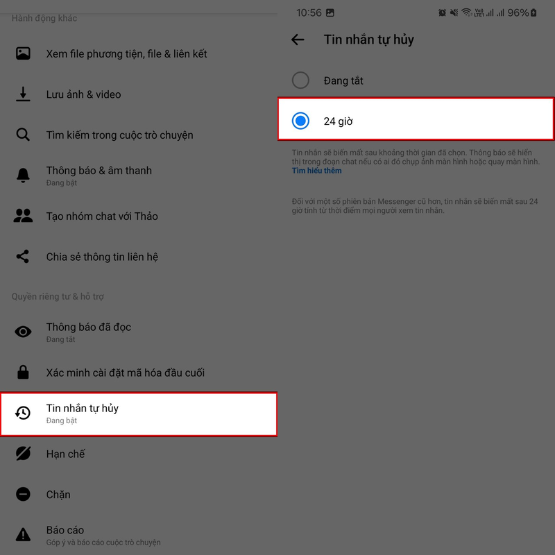 Khi nào Messenger thông báo cho người khác về ảnh chụp màn hình 3