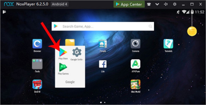 Vào “Google Play Store” để truy cập vào kho ứng dụng
