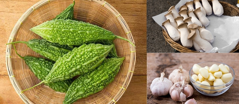 khổ qua kho chay nấm đùi gà 2