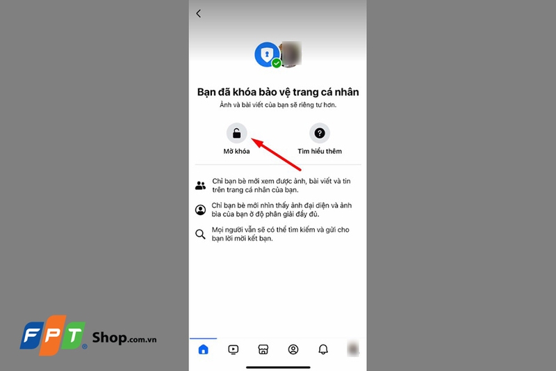Khóa bảo vệ trang cá nhân (hình 12)