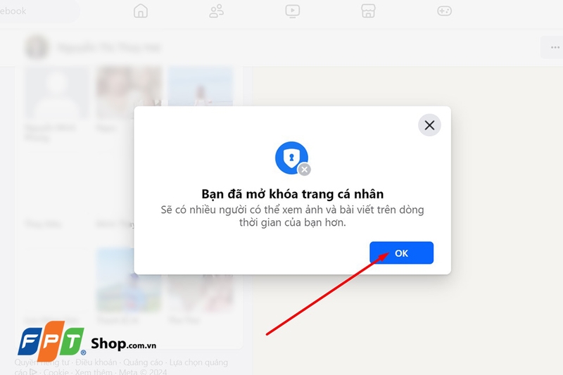 Khóa bảo vệ trang cá nhân (hình 19)