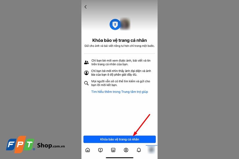 Khóa bảo vệ trang cá nhân (hình 5)