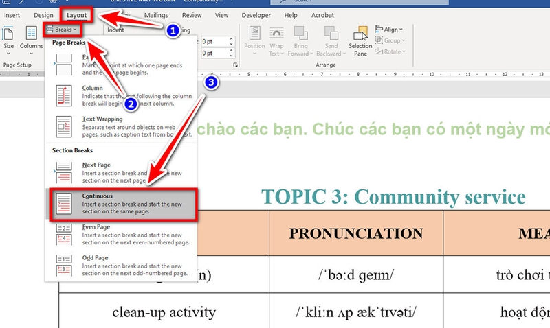 Cách khóa Header Footer trong Word - 03