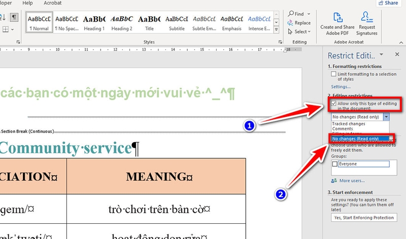 Cách khóa Header Footer trong Word - 06