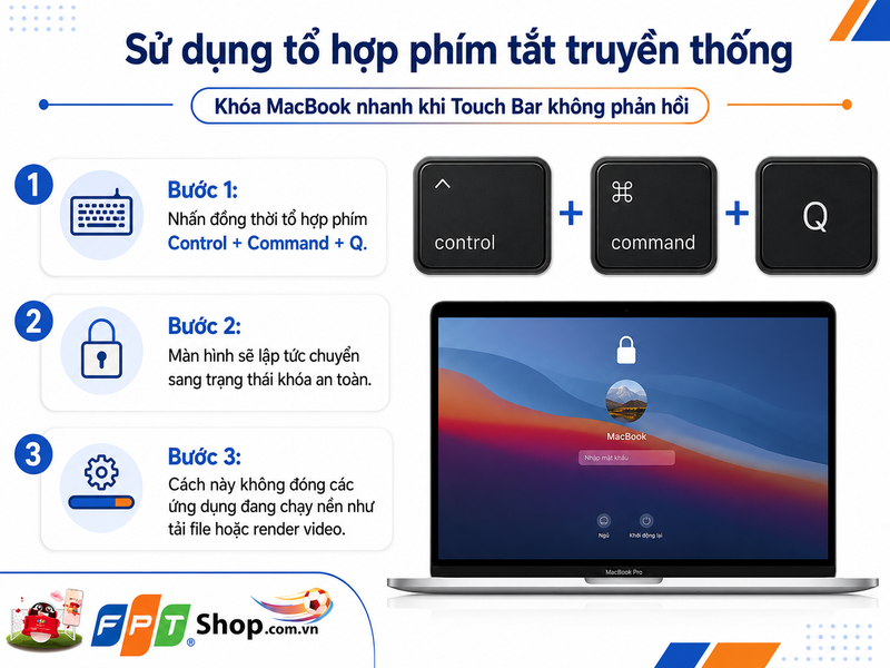 khóa MacBook Pro nhanh với Touch Bar 4