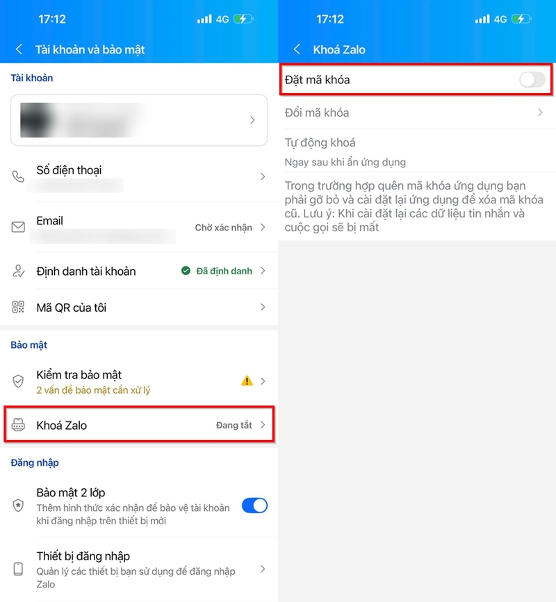 Cách khóa ứng dụng Zalo bằng vân tay hoặc khuôn mặt ảnh 2
