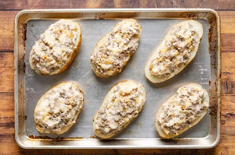 Khoai tây nhồi thịt bò nướng - 05