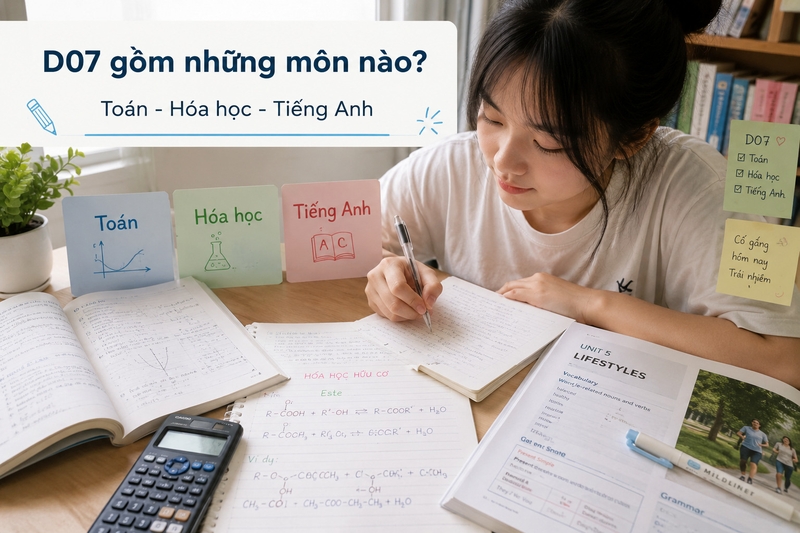 Khối D07 gồm những môn nào