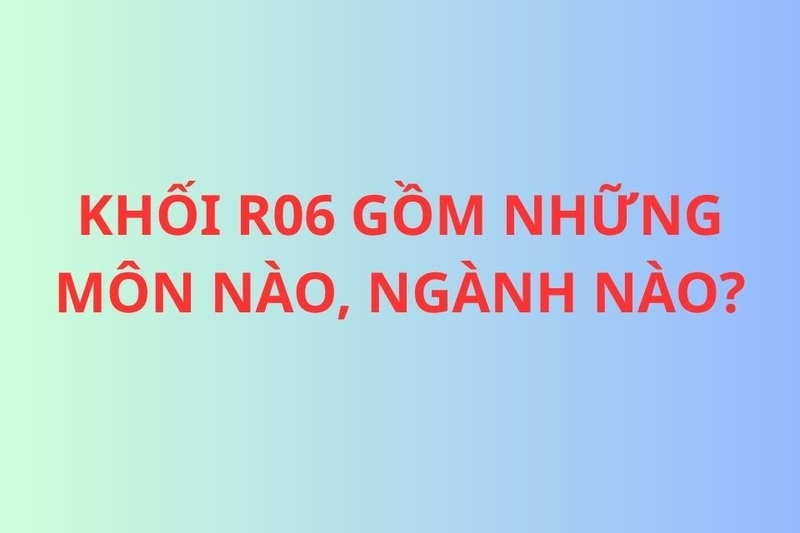 Các môn học thuộc khối R06