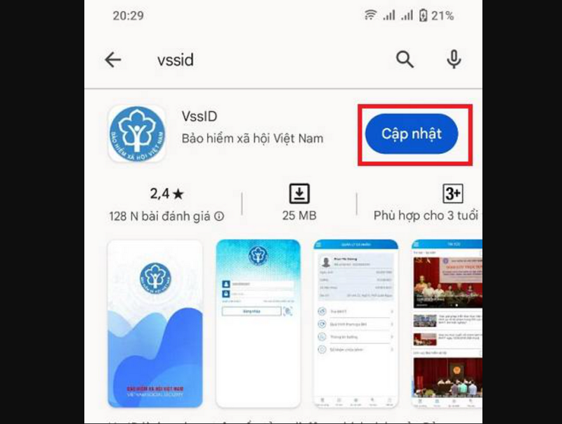 Kiểm tra và cập nhật phiên bản ứng dụng VssID