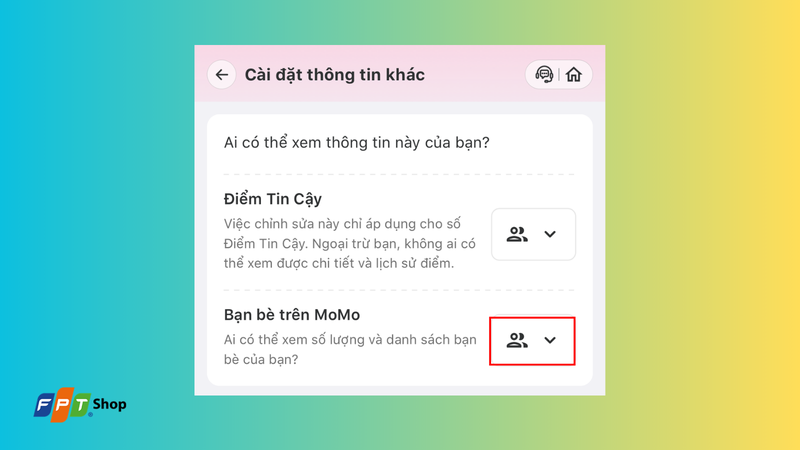 Nhấn vào biểu tượng chỉnh sửa quyền riêng tư