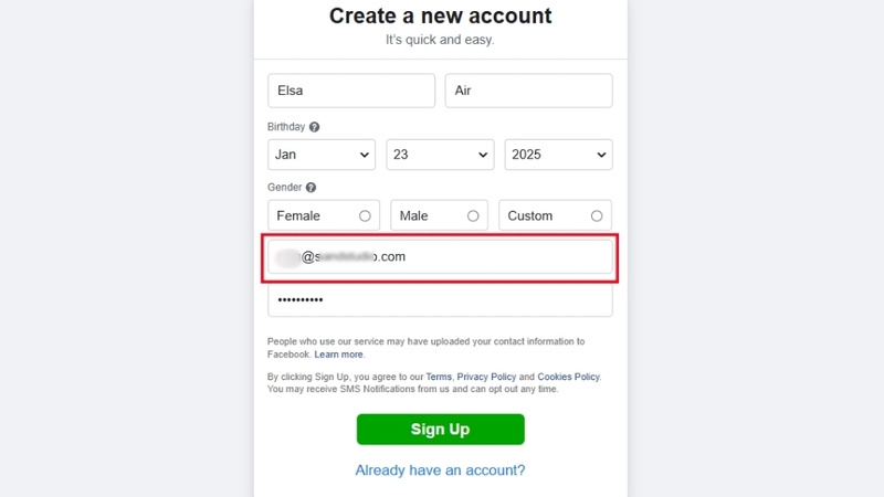 Email hoặc số điện thoại đã gắn với tài khoản cũ