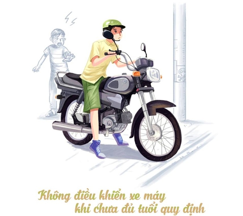 không đủ tuổi lái xe 110cc phạt bao nhiêu hình 1