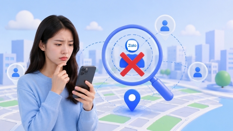 Tại sao không tìm được bạn bè quanh đây trên Zalo?