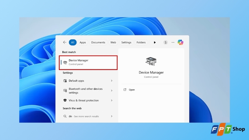 chọn Device Manager