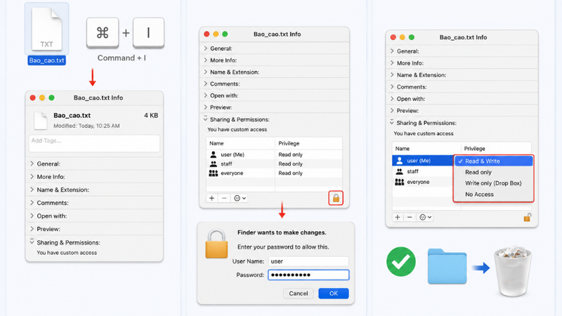 không xoá được file trên macOS 4