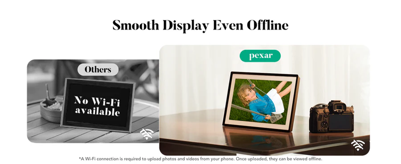 Khung tranh thông minh 11 inches Lexar Pexar PX-110BLKGL - Hiển thị mượt mà ngay cả khi ngoại tuyến
