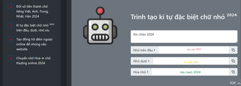 Sử dụng công cụ chuyển đổi trực tuyến