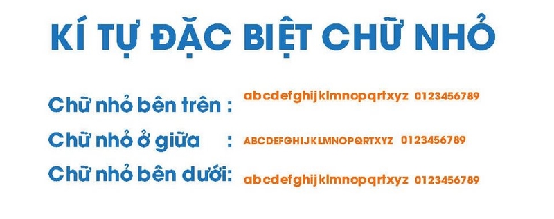 Kí tự đặc biệt Zalo dạng chữ nhỏ