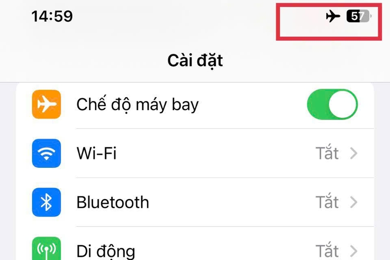 Chế độ máy bay bật, 5G sẽ tắt
