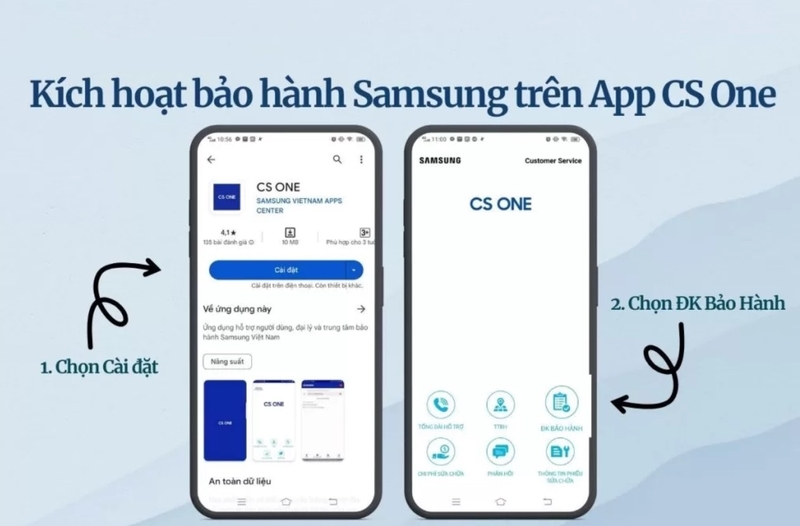 kích hoạt bảo hành samsung hình 7