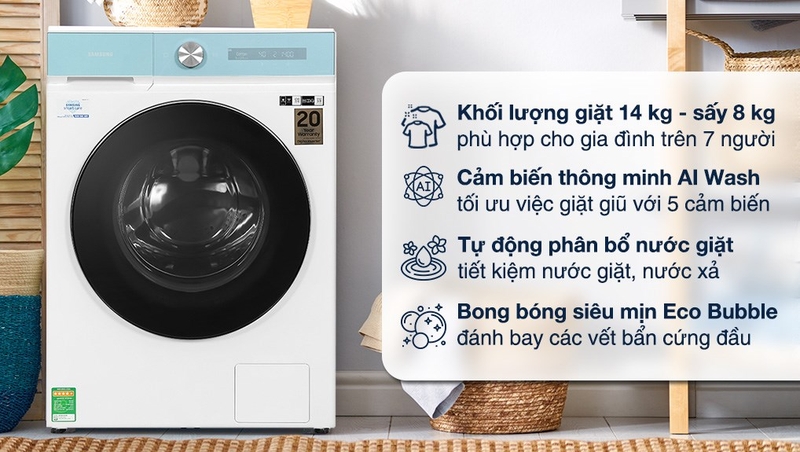 Kích thước máy giặt sấy 1