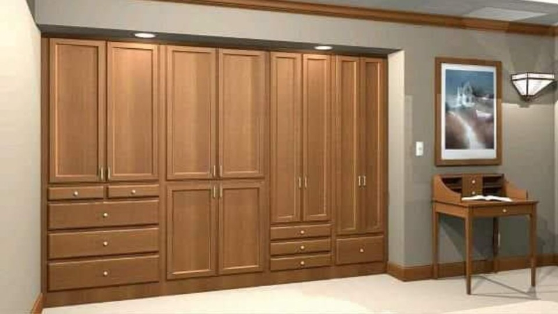 Tủ âm tường gỗ tự nhiên