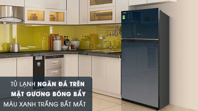 Dung tích và thiết kế: Thiết kế 2 cánh hiện đại và sang trọng đáp ứng nhu cầu lưu trữ thực phẩm cho gia đình đông thành viên